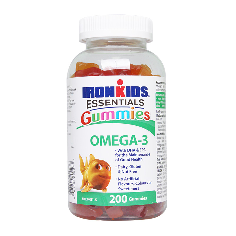 IronKids小铁人儿童鱼油 DHA果胶软糖 200粒