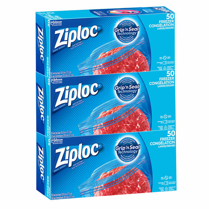 Ziploc【大号】多用途密封保险袋 50个x3盒