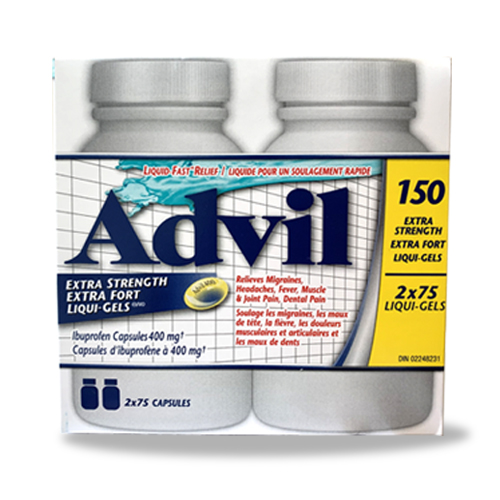 Advil止疼胶囊缓解疼痛退烧 2x75粒