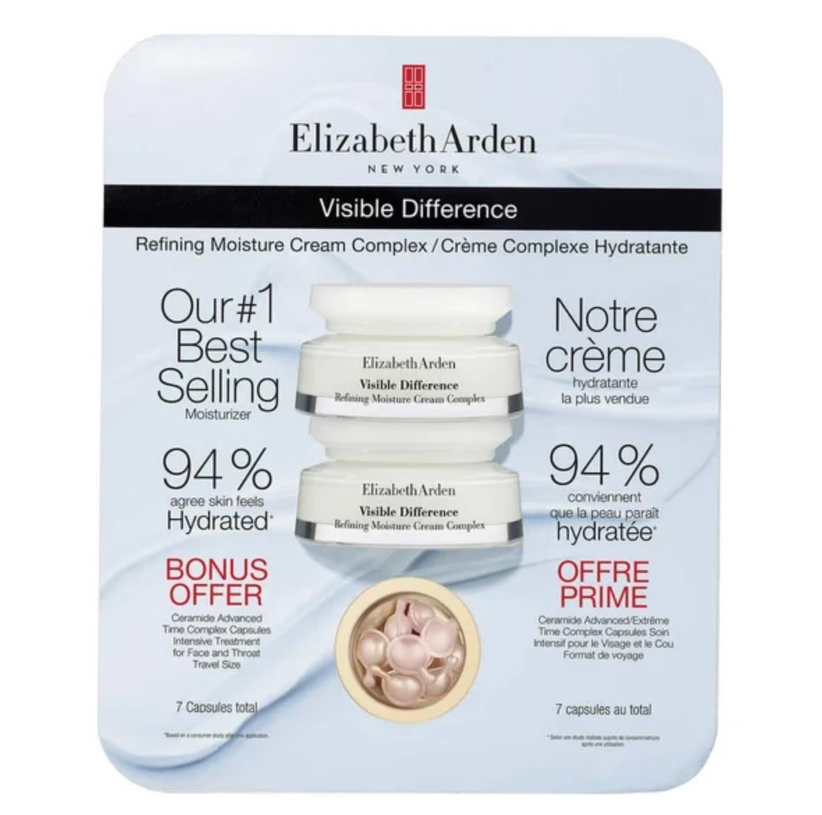【特价至5月11日】Elizabeth Arden 雅顿21天面霜补水保湿滋润紧致 75mlx2+3.2ml